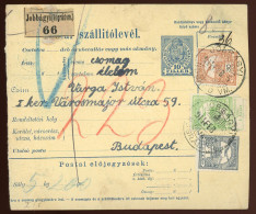 JOBBÁGYI 1914. Csomagszállító Budapestre - Used Stamps