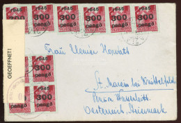 BUDAPEST 1946.01. Szép Inflációs Levél, Tartalommal, Ausztriába Küldve, Cenzúrázva - Used Stamps