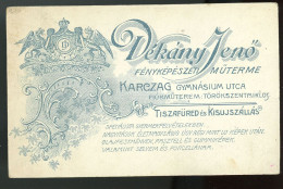 KARCAG 1910. Ca. Dékány : Férfi, Visit Fotó - Oud (voor 1900)