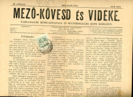 MEZŐKÖVESD és VIDÉKE 1899. Komplett Szám, Okmánybélyeggel - Ohne Zuordnung