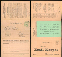 VERSEC 1900. Élelmiszer és Borkereskedés, Postázott árjegyzék Svájcba Küldve - Ohne Zuordnung