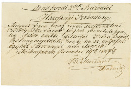 SZÉKELYFÖLD 1847. Kézdimárkosfalva A Háromszéki 15. (2. Székely ) Határőrezred érdekes "Házassági Dokumentuma" - Unclassified