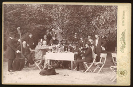 NAGYBECSKEREK 1890-1900. Ca. Vigadozó Társaság, Nagyon Szép és Ritka Cabinet Fotó (kedvencem) - Old (before 1900)