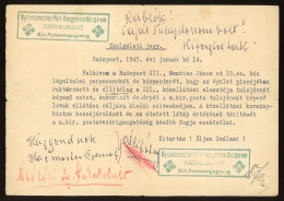 1945.01. Budapest. Nyilaskeresztes Párt-Hungarista Mozgalom, Szolgálati Jegy, érdekes Dokumentum! - Unclassified