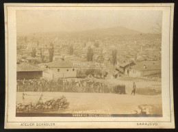 SARAJEVO 1885. Ca. Régi Cabinet Fotó, Látkép - Alte (vor 1900)