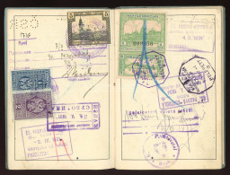 ÚTLEVÉL 1933. Csehszlovát útlevél, Magyar Személy Részére, Konzuli Illetékbélyegekkel, érdekes Darab! Passport - Non Classés