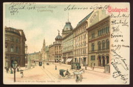 BUDAPEST 1903. Erzsébet Körút, Litho Képeslap - Hongarije