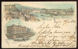 BUDAPEST 1898. , Litho Képeslap - Hongarije