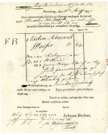 POZSONY 1827. Dekoratív Céges Száml-szállító Levél, Egy Láda ásványvízről, Nagyszombatba Küldve - Sonstige & Ohne Zuordnung