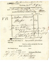 POZSONY 1827. Dekoratív Céges Száml-szállító Levél, Egy Láda ásványvízről, Nagyszombatba Küldve - Other & Unclassified