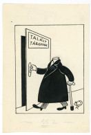 KARIKATURA / SZABAD SZÁJ 1946-51. Réber László Megjelent Tusrajz, Hátoldalon A Vicclap Bélyegzésével! Talált Tárgyak.. 1 - Dessins