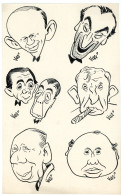 KARIKATURA / SZABAD SZÁJ 1946-51Vasi Kálmán Viktor  Megjelent Tusrajz, Színészek 20*13 Cm - Drawings