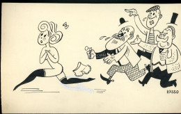 KARIKATURA / SZABAD SZÁJ 1946-51 Kassowitz Félix   Megjelent Tusrajz, 21*13 Cm - Drawings