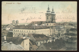 EGER 1907. Régi Képeslap, Lawoczne-Miskolc-Budapest Mozgóposta Bélyegzéssel - Hungría