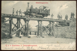 K.u.K.  Eisenbahn Regiment, Mozdony, Képeslap - Ungarn