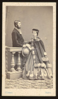 NYITRA 1865. Ca. Jeanot Ferenc : Házaspár , Ritka Visit Fotó - Alte (vor 1900)