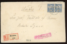 KRIZBA 1912. Ajánlott Levél Rochesterbe Az USA-ba Küldve - Used Stamps