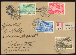 BUDAPEST 1937. Dekoratív Légi Levél Prágába Küldve - Used Stamps