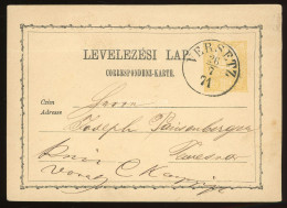 VERSEC 1871. Szép Díjjegyes Levlap Temesvárra - Oblitérés
