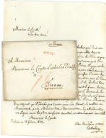BÉCS 1823. Gróf Esterházy Autográf Levél Gróf Dessewffy Lászlónak Nagyszombatra Küldve - ...-1850 Vorphilatelie