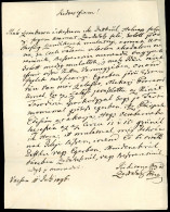 1796. VÁC Gróf Zerdahelyi Imre, Szép Magyar Levele Pozsonyba Küldve, Fiához Zerdahelyi Józsefhez - ...-1867 Prefilatelia