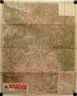 RADNAI HAVASOK  Térkép 1941. 93*74 Cm - Ohne Zuordnung