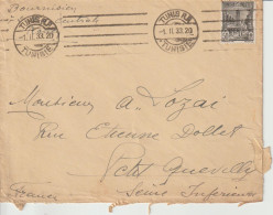Tunisie Lettre 1933 Pour La France Rouen Oblit. Tunis RP - Covers & Documents