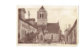 Cpa - 21 - Côte D'Or - Chenove - Abside De L'église - Boulangerie - N°3 Brigandet - Animation - Chenove