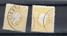 Portugal 1870 Luiz, 150 R. Yellow, 2 Copies (6-186) - Nuevos