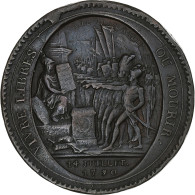 France, Monneron De 5 Sols, 1792, Bronze, TTB - Autres & Non Classés