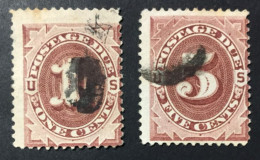 1884 - United States - Postage Due Printing 1c. ,5c.  - Used - Dienstmarken