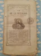 Journal L'AMI DE LA RELIGION Octobre1858 Sommaire POORTUGAL / CHALONS / CONSTANTINOPLE / MOLDAVIE VALACHIE / MARSEILLE - 1850 - 1899