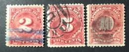 1894 - United States - Postage Due - 2c. 5c. 10c. - Used - Dienstmarken