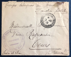 France, Enveloppe TAD Trésor Et Postes Aux Armées, Casablanca 7.10.1912 - (B3223) - 1921-1960: Modern Tijdperk