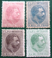 Espagne > Colonies Et Dépendances > Philipines 1886  King Alfonso XII    Edifil N° 67 à 70 - Filippijnen