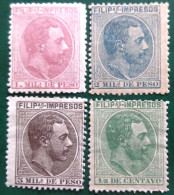 Espagne > Colonies Et Dépendances > Philipines 1886  King Alfonso XII    Edifil N° 67 à 70 - Philippines