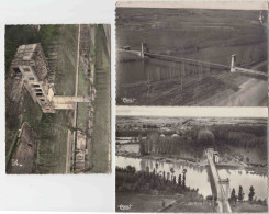 Verdun Sur Garonne. Pont Sur La Garonne Et Terrain De Sports. Château De La Reine Marguerite. 3 CPSM Grd Format - Verdun Sur Garonne