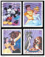 Etats-Unis / United States (Scott No.4025-28 - The Art Of Disney: Romance) (o) Série De 4 / Set Of 4 - Gebruikt