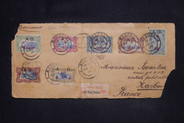 CONGO BELGE - Croix Rouge Sur DEVANT D'env En Recommandé De Kigoma Pour La France En 1919 - Défauts - L 147877 - Lettres & Documents