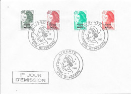 1er JOUR D'ÉMISSION - 4-II-1986 LIBERTÉ - 975 St PIERRE - Covers & Documents