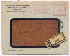 ÖSTERREICH 1930 - R-Firmenbrief Der Ungarischen Verkehrsbank AG, Brief Mit 050 Gro Wertaufdruck Mit Inhalt (4 Belege ... - Buste