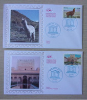 2010 FDC  2 Enveloppes 1er Jour Série UNESCO L'Alhambra Et L'Alpaga Paris 30/11 - 2010-2019