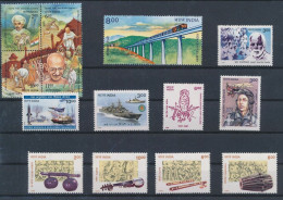 India Military Vehicles Musical Instruments Fine Lot MNH INCLUDING SE-TENANT BLOCK - Ongebruikt