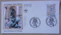 2019 FDC Enveloppe Premier Jour Soie Salon Philatélique De Printemps La Fontaine St Michel - 2010-2019