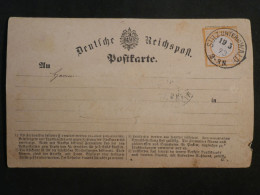 DD8  ALLEMAGNE   BELLE  CARTE  1873 PETIT BUREAU  SULZ..  A  MOLHSEIM FRANCE +++AFF.  INTERESSANT+++ - Briefe U. Dokumente