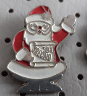 Happy New Year 1981 Christmas Santa Claus Slovenia Yugoslavia Pin - Navidad