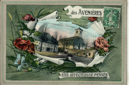 CPA (38) Les AVENIERES - Carte Souvenir: Une Affectueuse Pensée.en 1909 - Carte Colorisée - Les Avenières