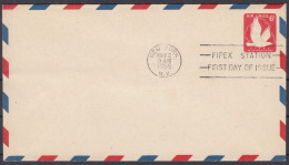 Action !! SALE !! 50 % OFF !! ⁕ USA 1956 ⁕ Air Mail 6c Eagle Fipex Station ⁕ FDC Stationery Cover / NEW YORK - 1951-1960