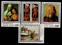 2883B - BURKINA FASO - 1978 - SC#:481-484 - MNH - DURER PAINTINGS - Burkina Faso (1984-...)