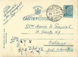 ROMANIA 1941 POSTCARD, CENSORED IASI NO.16 POSTCARD STATIONERY - World War 2 Letters